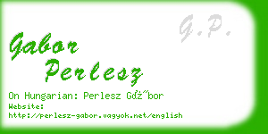 gabor perlesz business card